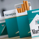 In this photo illustration, packs of menthol cigarettes sit on a table